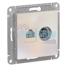 Розетка телевизионная +комп двойная RJ45+TV, кат.5E, механизм ATN000489 Schneider Electric Жемчуг