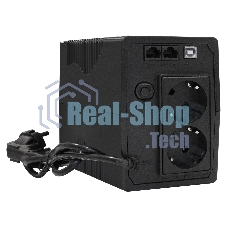 Источник бесперебойного питания ExeGate EX292764RUS SpecialPro UNB-600.LED.AVR.2SH.RJ.USB 600VA/360W, LED, AVR, 2*Schuko, RJ45/11, USB, черный