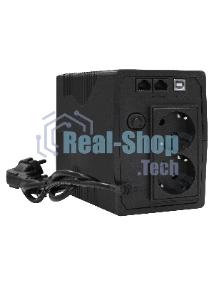 Источник бесперебойного питания ExeGate EX292764RUS SpecialPro UNB-600.LED.AVR.2SH.RJ.USB 600VA/360W, LED, AVR, 2*Schuko, RJ45/11, USB, черный