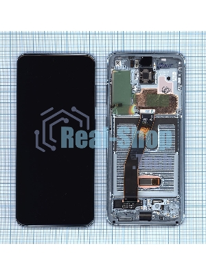 Дисплей для Samsung Galaxy S20 SM-G980F голубой