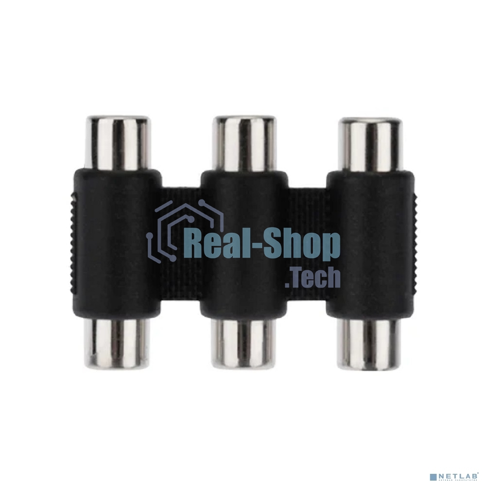 Переходник Rexant 3 гнезда RCA - 3 гнезда RCA