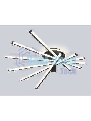 Потолочный светодиодный светильник Ambrella light FL6232 BK черный 96W 3000K-6400K 605*605*200 (ПДУ ИК)