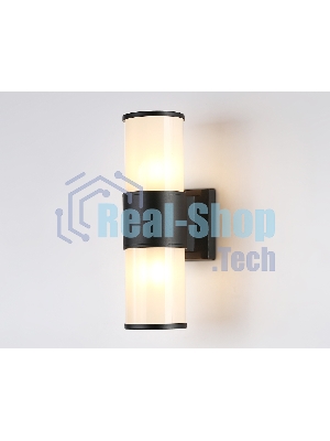 Светильник Ambrella light ST2455 BK/FR черный/белый матовый IP54 E27 max 40W 300*90*155