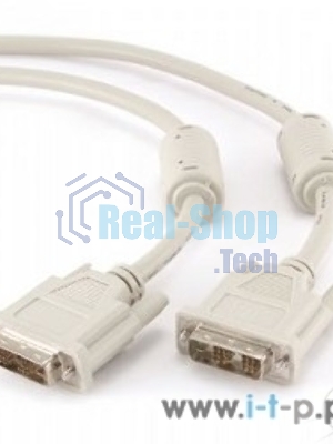 Кабель DVI-D single link Gembird, 3м, 19M/19M экран, феррит.кольца, пакет