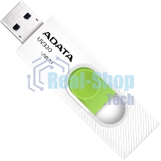 Флешка USB ADATA UV320 (AUV320-512G-RWHGN), 512Gb, USB 3.2 Gen1, R/W 100/30, белый/зеленый