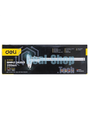 Штангенциркуль Deli DL92200 200мм, метрическая шкала