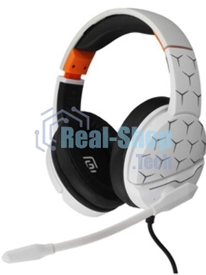 Гарнитура Oklick HS-L710G белый/чёрный, проводная, USB, подсветка