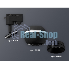 Светильник Ambrella light XT1102002 SBK/PBK черный песок/черный полированный GU5.3 LED 3W 4200K (A2521, C1102, N7031)