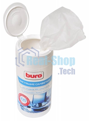 Салфетки Buro BU-Tscreen, 100 шт для экранов мониторов/плазменных/ЖК телевизоров/ноутбуков туба 100 шт влажных