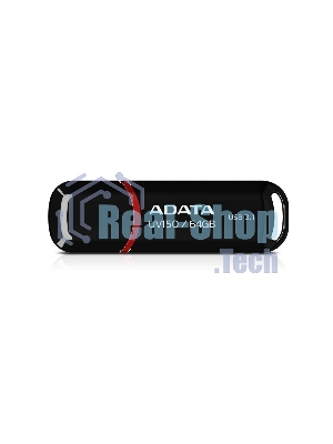 Флешка USB ADATA UV150 (AUV150-64G-RBK), 64Gb, USB 3.0, R/W 100/40, черный