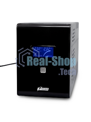 Источник бесперебойного питания Powerman Smart Sine 1500VA/1050W, 220V, Line-Interactive, LCD, Tower, Out: 4xShuko, черный*SmartSine1500