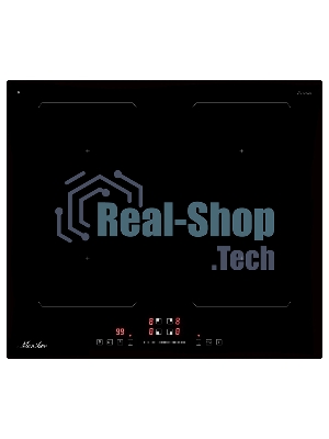 Индукционная варочная панель Monsher MHI 6026, 60 см, индукция, High-Tech, inverter, 9 уровней мощности, бустер, Stop and Go, автоматическое отключение, таймер, индикатор остаточного тепла, сенсорное/слайдерное управление, черный
