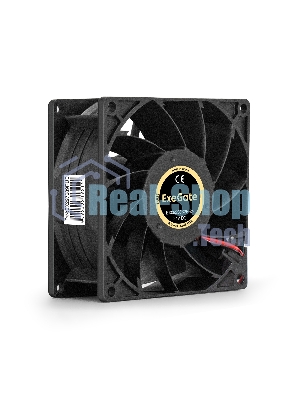 Вентилятор 24В DC ExeGate EX09238B2P-24 (92x92x38 мм, 2-Ball (двойной шарикоподшипник), 2pin, 5000RPM, 56dBA)