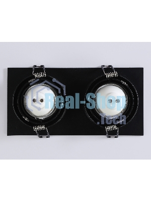 Встраиваемый поворотный точечный светильник Ambrella light TN102760/2 BK черный IP20 GU5.3/2 200*100*32