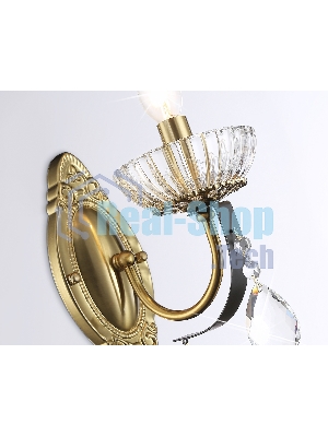 Светильник Ambrella light TR4954 BK/GD/CL черный/золото/прозрачный E14 max 40W 410*120*210