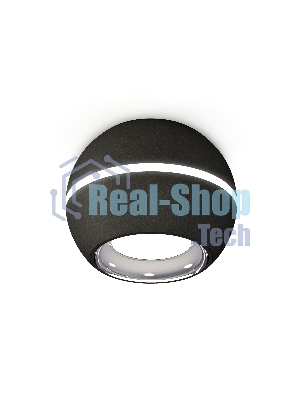 Светильник Ambrella Light XS1102002 SBK/PSL черный песок/серебро полированное MR16 GU5.3 LED 3W 4200K (C1102, N7023)