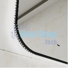 Зеркало Bau Black Rand 40х70, с LED фоновой подсветкой, бесконтактным сенсором, черной окантовкой
