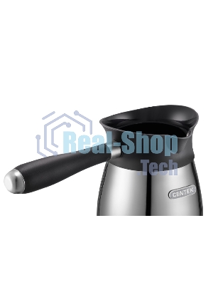 Электрическая турка Centek CT-1098 SS(металл) 0.5л, 1000Вт, нерж.сталь, съемная мягкая ручка