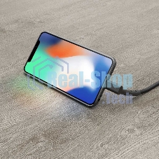 Кабель Hama 00187212 Lightning (m) угловой USB 2.0 (m) 1.5м черный