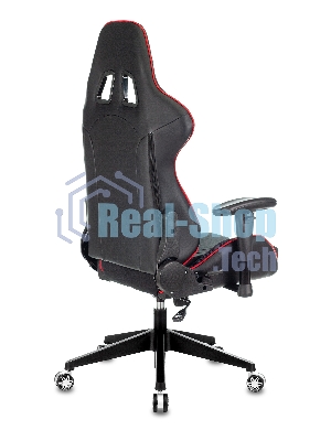 Кресло игровое Бюрократ VIKING 4 AERO RUS белый/синий/красный/черный, искусст. кожа/ткань, две подушки