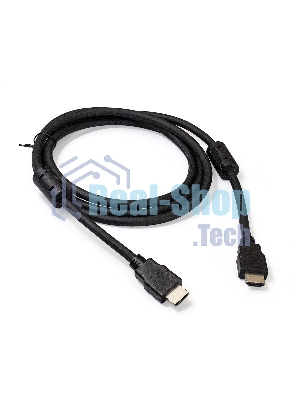 Кабель HDMI Exegate EX287723RUS EX-CC-HDMI2-1.8F (19M/19M, v2.0, 1,8м, 4K UHD, Ethernet, ферритовые кольца, позолоченные контакты)
