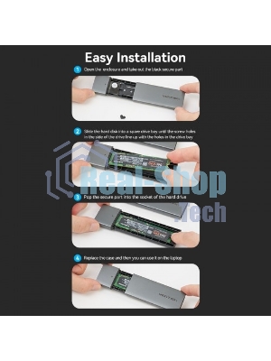 Корпус для SSD Vention USB 3.1 Gen 2-C M.2 NGFF (B-Key/B&M Key) Серый