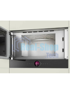 Встраиваемая микроволновая печь Bosch BEL7321B1 900Вт, 5 режимов, кварцевый гриль,инвертер, 21 л, черный, петли слева