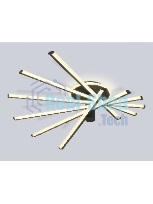 Потолочный светодиодный светильник Ambrella light FL6232 BK черный 96W 3000K-6400K 605*605*200 (ПДУ ИК)