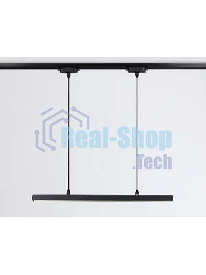 Трековый однофазный подвесной светодиодный светильник Ambrella light GL6785 BK черный LED 24W 3000K 600*22*1025