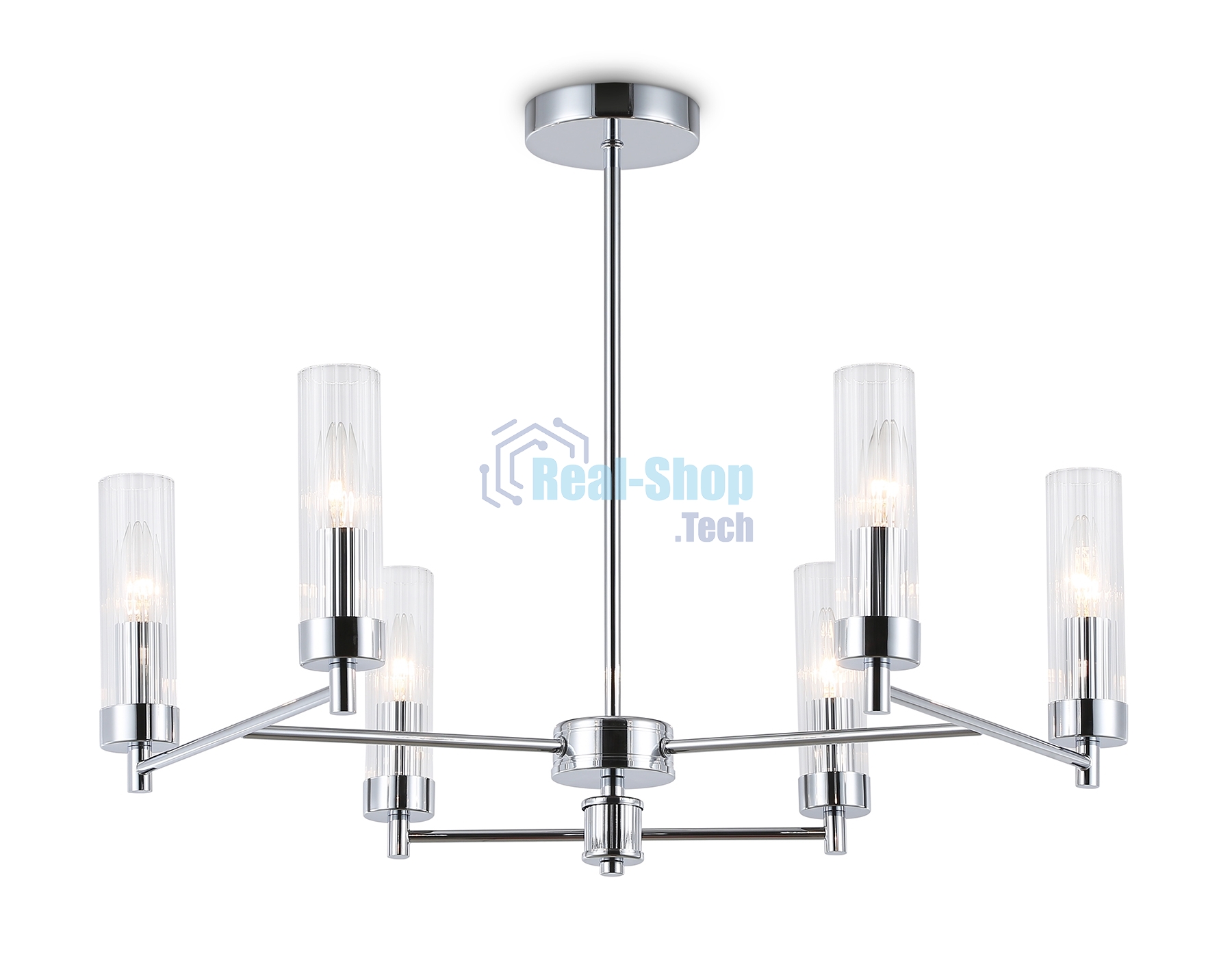 Люстра Ambrella light LH55151/6 CH/CL хром/прозрачный E14/6 max 40W D675*520