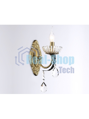 Светильник Ambrella light TR4954 BK/GD/CL черный/золото/прозрачный E14 max 40W 410*120*210