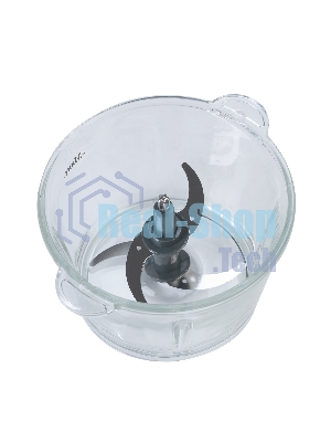 Измельчитель электрический Galaxy Line GL 2355, серебристый с черным, стеклянная чаша 1,5 л, 400 Вт, импульсный режим