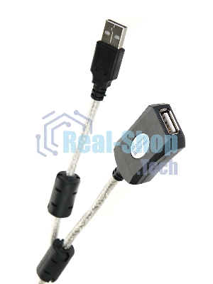 Кабель удлинитель Aopen активный ACU823-15M, USB2.0-repeater AM/AF 15м