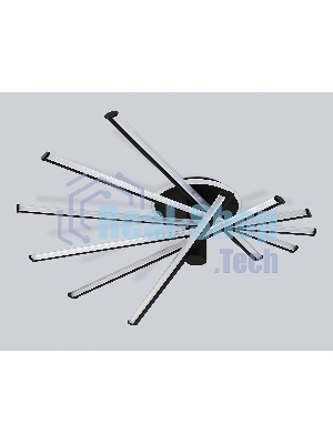 Потолочный светодиодный светильник Ambrella light FL6232 BK черный 96W 3000K-6400K 605*605*200 (ПДУ ИК)