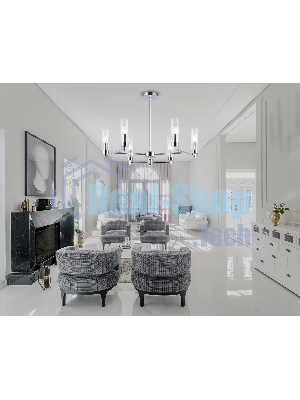 Люстра Ambrella light LH55151/6 CH/CL хром/прозрачный E14/6 max 40W D675*520