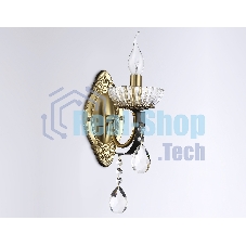 Светильник Ambrella light TR4954 BK/GD/CL черный/золото/прозрачный E14 max 40W 410*120*210