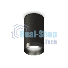 Светильник Ambrella Light XS6323021 SBK/PBK черный песок/черный полированный MR16 GU5.3 (C6323, N6131)