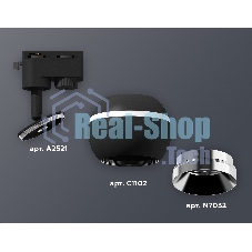 Светильник Ambrella light XT1102003 SBK/PSL черный песок/серебро полированное GU5.3 LED 3W 4200K (A2521, C1102, N7032)