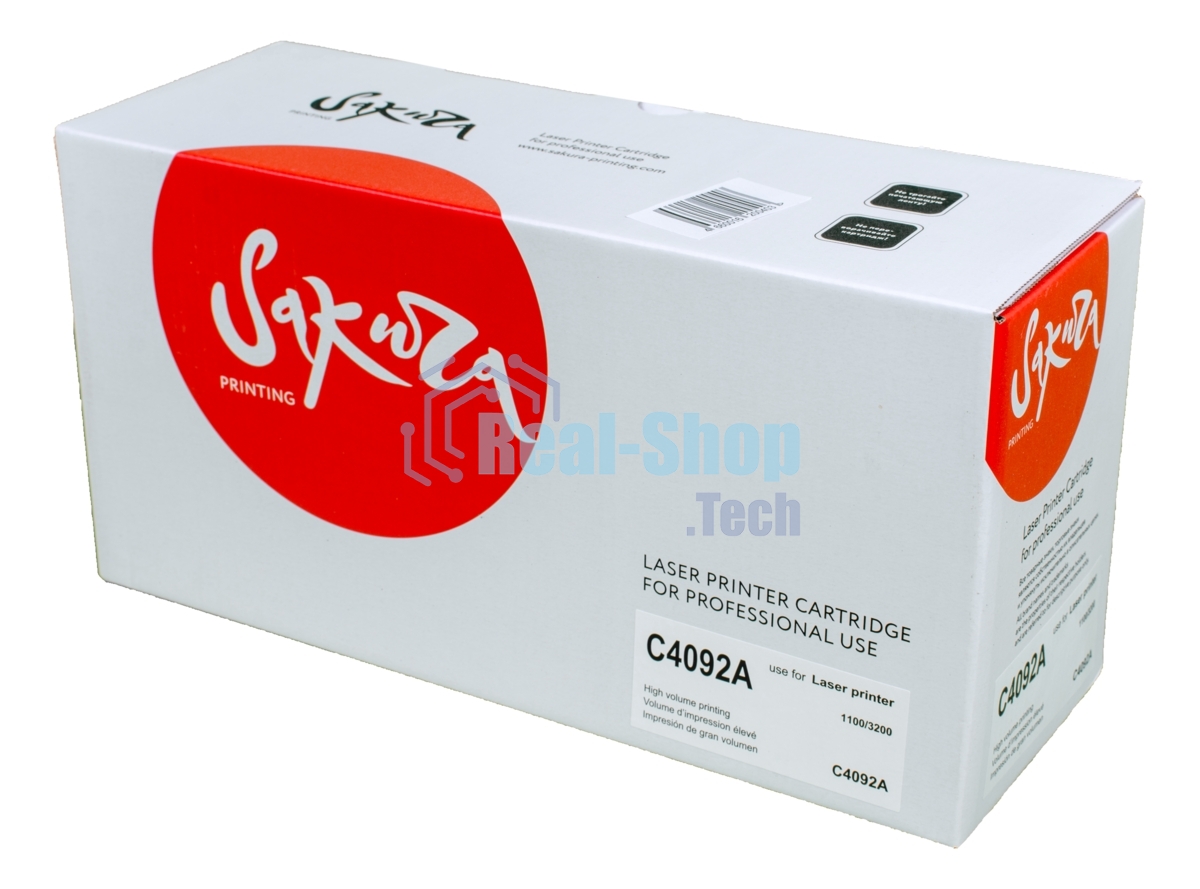 Картридж Sakura C4092A для HP 1100/1100a/1100 se/1100xi/1100a xi/3200/3200se/3200ase/3200, черный, 2500 к.