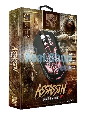 Мышь проводная Qumo Dragon War Assassin M33 черный, 3200 dpi, USB, кнопки - 6