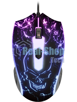 Мышь проводная Defender Overmatch GM-069 черный, 2400 dpi, USB, кнопки - 4