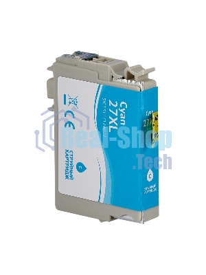 Струйный картридж Sakura C13T27124022 (27XL Cyan) для Epson, голубой, 14,6 мл., 1100 к.