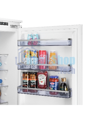 Встраиваемый холодильник Maunfeld MBF193SLFWGR Inverter белый двухкамерный 229/76 л морозилка снизу
