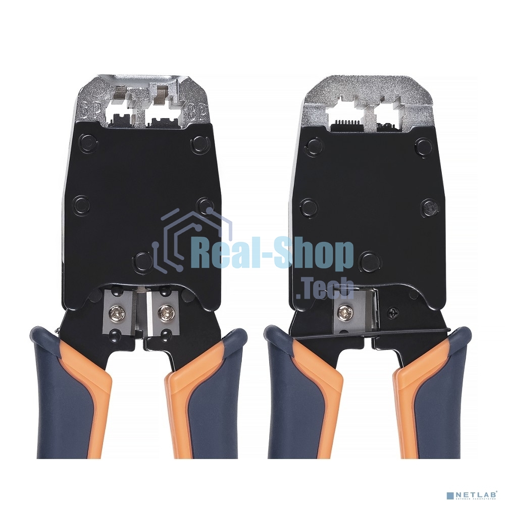 Инструмент для обжима проводников Cabeus, RJ-45 (8P8С); RJ-12 (6P6С), профессиональный, (HT-500)