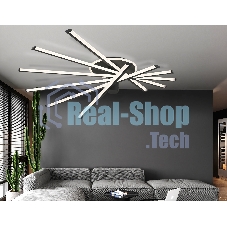 Потолочный светодиодный светильник Ambrella light FL6232 BK черный 96W 3000K-6400K 605*605*200 (ПДУ ИК)