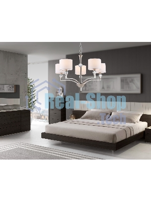 Люстра Ambrella light LH71121/5 SN/WH никель/белый E14/5 max 40W D660*880