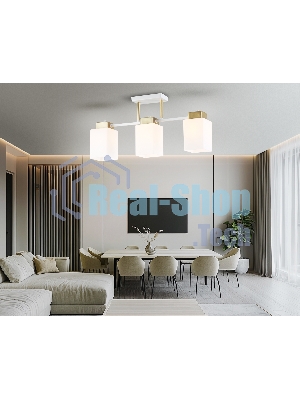 Светильник Ambrella light TR303045/3 WH/GD белый/золото E27/3 max 60W 540*100*270