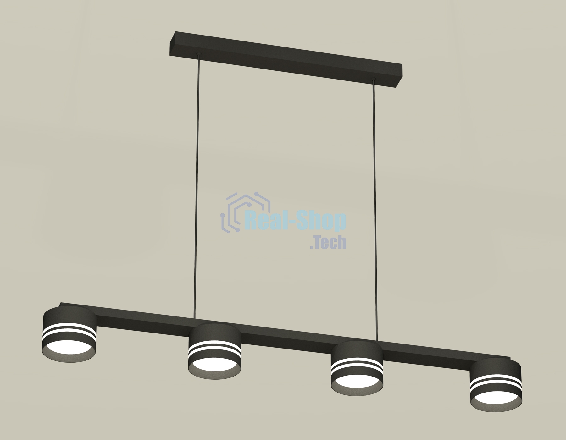 Светильник Ambrella light XB9152204/4 SBK/FR черный песок/белый матовый GX53 (C9152, N8478)