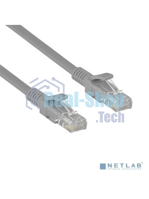 Патч-корд ExeGate UTP-RJ45-RJ45-C6-CU-3M-GY, UTP, cat.6, 3м, медь, серый