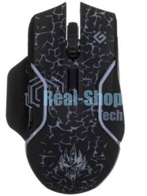 Мышь беспроводная Defender Oneshot GM-067 черный, 3200 dpi, радиоканал, USB, кнопки - 7